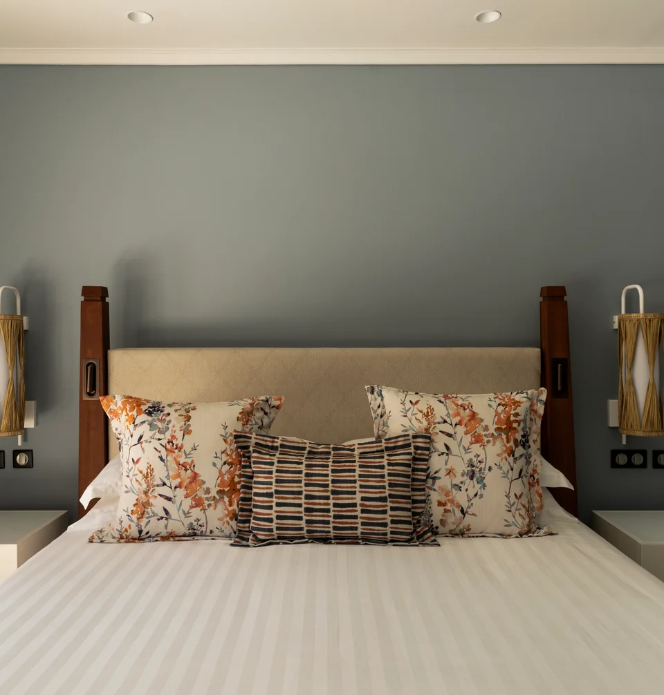 Bedroom in a beach villa