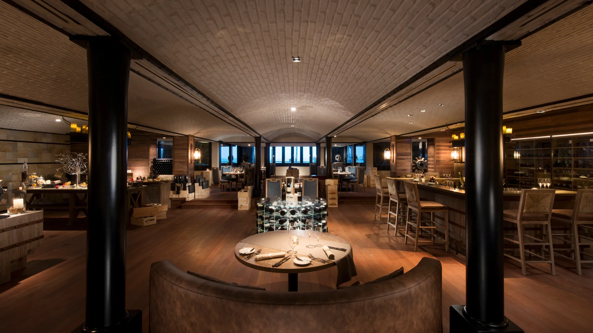 The Blue Penny Cellar wine room