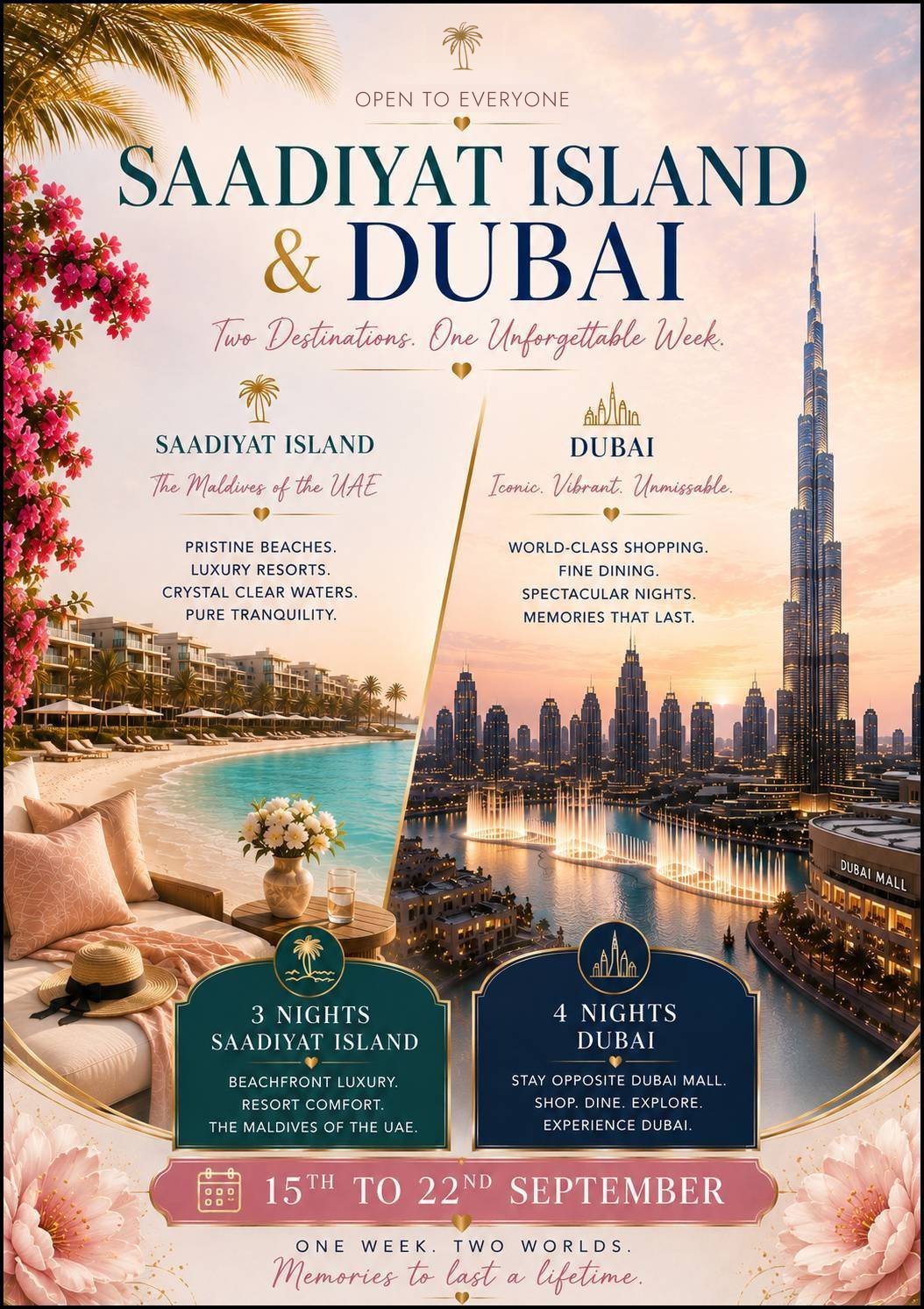 Saadiyat Island and Dubai trip, 15th to 22nd September